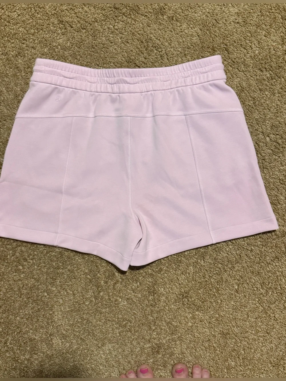 lululemon athletica Softstreme high rise short 4” pink organza NWT